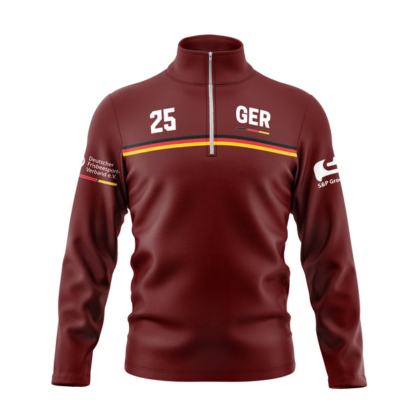 Full Sub Softflex 1/4 Zips Long Sleeve (RED) | Germany Beach Mixed Fall 2025