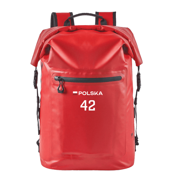 Technical Roll Top Waterproof Backpack 35L (RED) | Poland Beach Womens October 2025