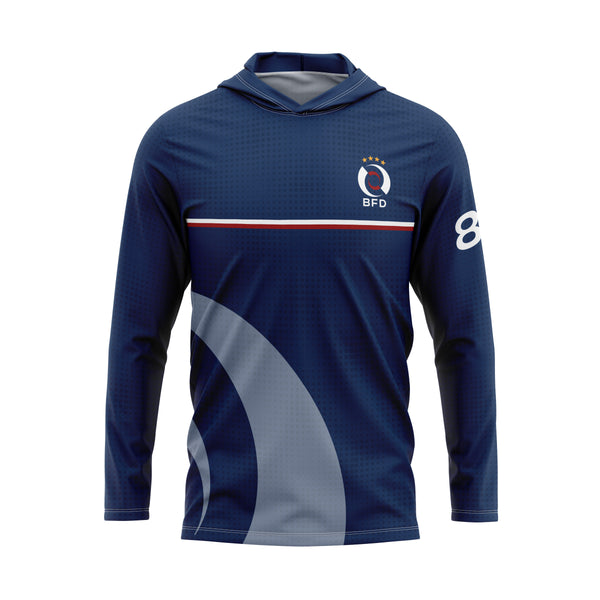 Full Sub N-Knit Sun Hoodie (BLUE) | Bologna Flying Disc Association Spring 2025