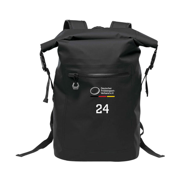 Technical Roll Top Waterproof Backpack 35L (BLACK) | Germany Beach Frankfurt Winter 2025