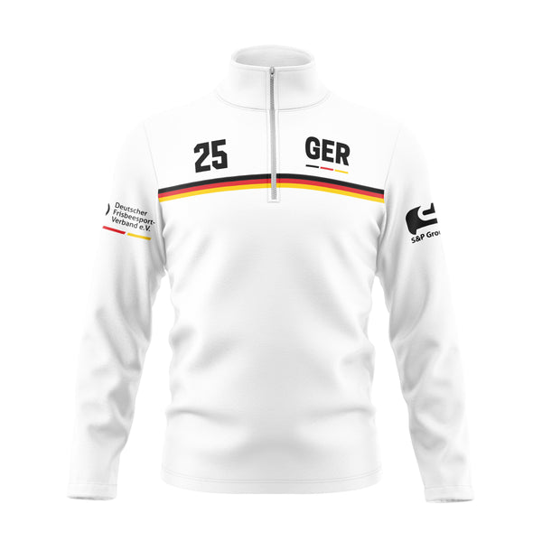 Full Sub Softflex 1/4 Zips Long Sleeve (WHITE) | Germany Beach Mixed Fall 2025